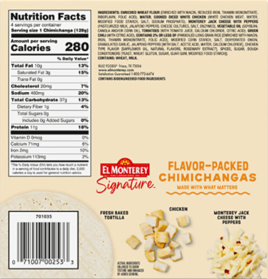 Chimichanga, Signature, Chicken And Cheese, 5/4/4.50 Oz - 18 oz - Image 5