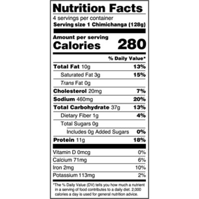 Chimichanga, Signature, Chicken And Cheese, 5/4/4.50 Oz - 18 oz - Image 3