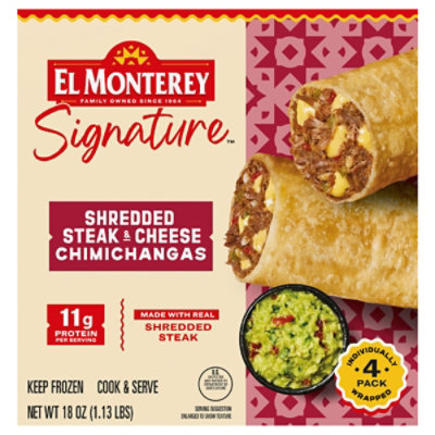 Chimichanga, Signature, Shredded Steak And Cheese, 5/4/4.50 Oz - 18 oz - Image 2