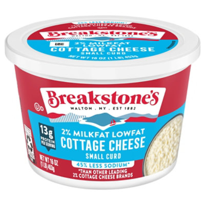 Breakstone's Small Curd 2% Milkfat Lowfat Reduced Sodium Cottage Cheese 16 Oz Tub - 16 oz - Image 2