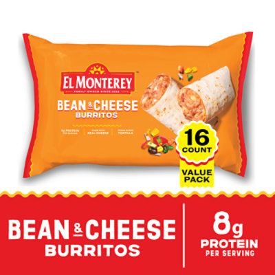 El Monterey Burrito Bean & Cheese 16ct Value Pack - 64 oz - Image 1