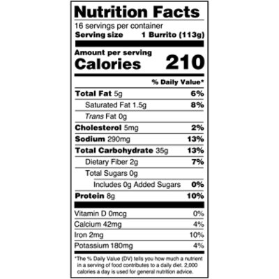 El Monterey Burrito Bean & Cheese 16ct Value Pack - 64 oz - Image 4