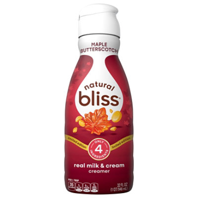 Natural Bliss Maple Butterscotch Liquid Creamer Bottle - 32 Oz - Image 2