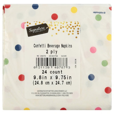 S Sel Confetti Bev Napkins - 24 ct - Image 2