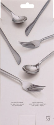 S Sel Silver Metallic Cutlery - 24 ct - Image 3