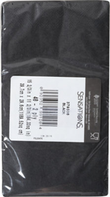 S Sel Black Dinner Naps - 40 ct - Image 3