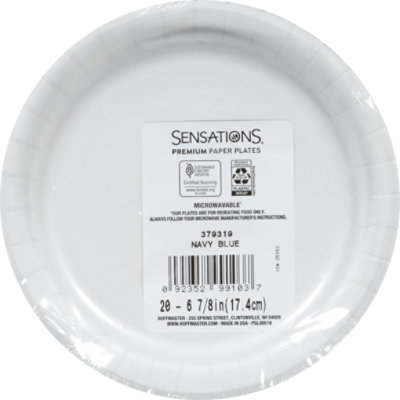 S Sel Navy Blue Lunch Plates - 20 ct - Image 3