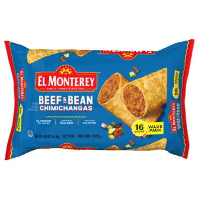 El Monterey Beef And Bean Chimichangas, 16 Count Value Pack - 60.8 oz - Image 4