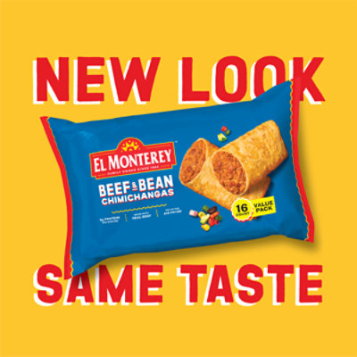 El Monterey Beef And Bean Chimichangas, 16 Count Value Pack - 60.8 oz - Image 2