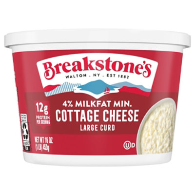 Breakstone's Large Curd 4% Milkfat Min. Cottage Cheese 16 Oz Tub - 16 oz - Image 2