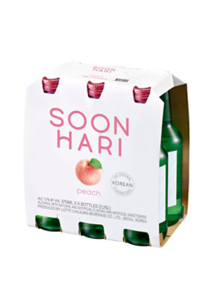 Soon Hari Peach 6pk - 6-375 ml - Image 1