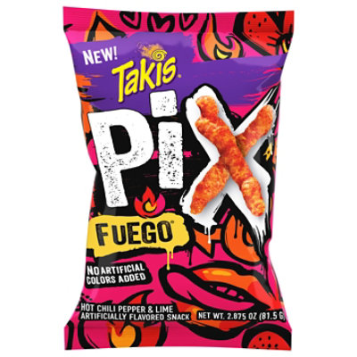 Takis Fuego Pix 2.875 Oz Snack Size Bag, Hot Chili Pepper & Lime Flavored Spicy Snack - 2.87 oz - Image 1