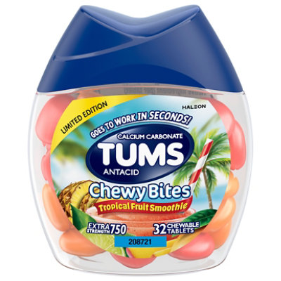 Chewable Tablets Extra Strength 750 Tropical Fruit Smoothie Antacid - 32.0 ct - Image 2