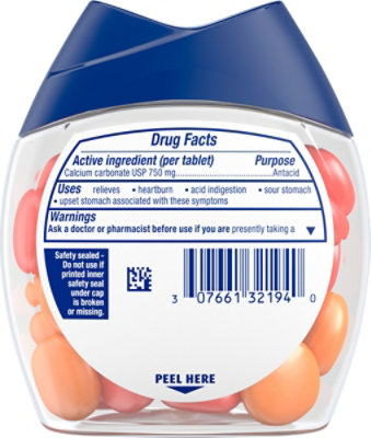 Chewable Tablets Extra Strength 750 Tropical Fruit Smoothie Antacid - 32.0 ct - Image 4