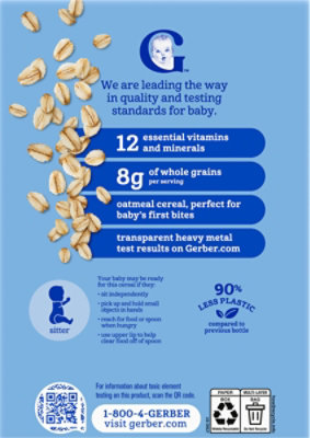 Sitter 1st Food (6+ Months) Oatmeal Cereal 8oz - 8 oz - Image 5