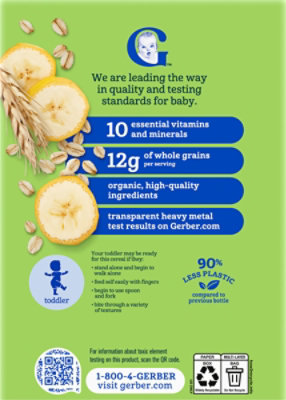 Grbr Tdl Organic Crl Oat - Banana - 8 oz - Image 5