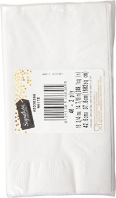 S Sel White Dinner Naps - 40 ct - Image 3
