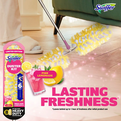 Swiffer Duster Dusting Kit Limited Edition, Pink Lemonade - Includes 1 Handle, 8 Duster Refills - 1 EA - Image 8