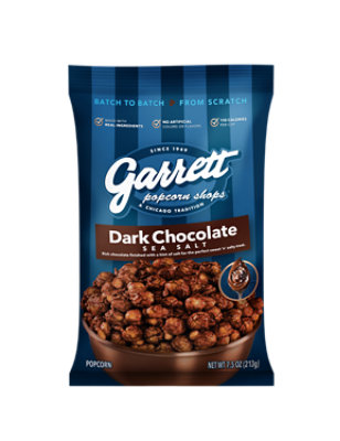 Garrett Brands Popcorn Dark Choc Sea Slt - 7.5 oz - Image 1