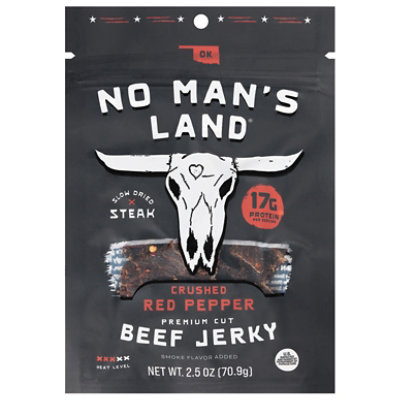 No Mans Land Beef Jerky Hot Red Pepper - 2.5 oz - Image 2