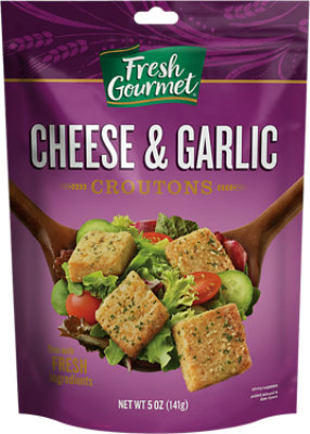 Fresh Gourmet Croutons Cheese And Garlic Prepacked - 5 OZ - Image 1
