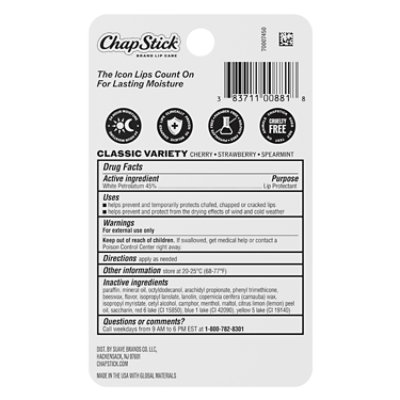 ChapStick Classic Variety Flavored With 24 Moisture Lip Balm Sticks -3-0.15 Oz - Image 2