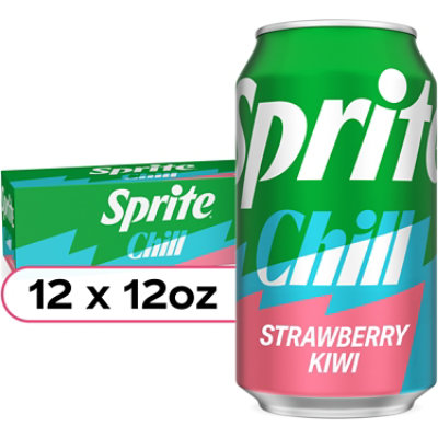 Sprite Chill Strawberry Kiwi Can - 12-12 Oz - Image 1