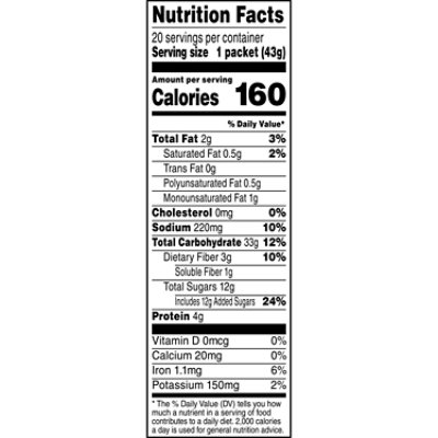 Quaker Instant Oatmeal Maple & Brown Sugar Flavor 1.51 Oz 20 Count - 30.3 oz - Image 3