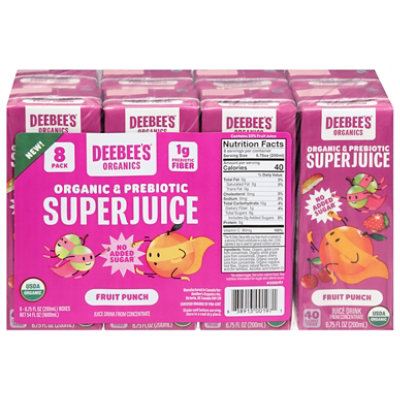 Deebees Organic Juice Fruit Punch 8pk - 8-6.75 fl oz - Image 1