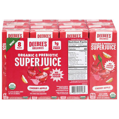 Deebees Organic Juice Cherry Apple 8pk - 8-6.75 fl oz - Image 1
