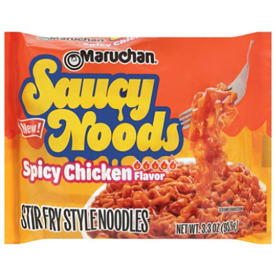 Maruchan Saucy Noods Ramen Noodles Spicy Chicken, 3.3 Oz - 3.3 oz - Image 2