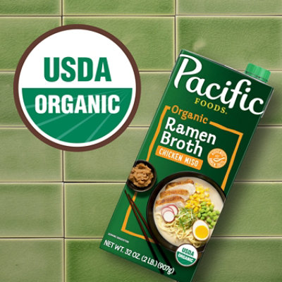 Pacific Foods Organic Chicken Miso Ramen Broth, 32 Oz Carton - 32 oz - Image 3