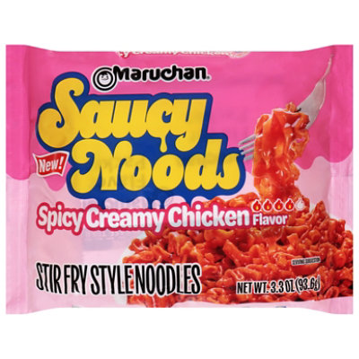 Maruchan, Saucy Noods, Ramen Noodles, Spicy Creamy Chicken, 3.3 Oz - 3.3 oz - Image 2
