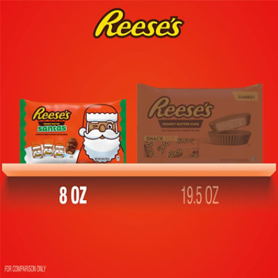 Reeses Chocolate Peanut Butter Creme Santas Christmas Candy Bag - 8 Oz - Image 5