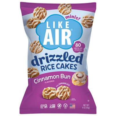 Like Air Drizzled Rice Cakes Cinnamon Bun 4oz - 4 oz - Image 1