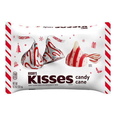 Hersheys Kisses Candy Cane Flavored Christmas Candy Bag - 8.2 Oz - Image 1