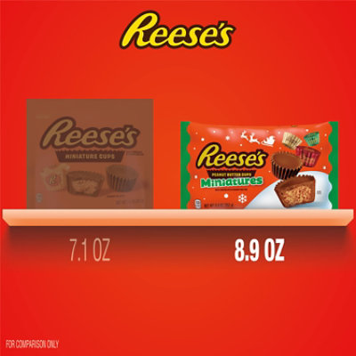 Reeses Miniatures Milk Chocolate Peanut Butter Cups Christmas Candy Bag - 8.9 Oz - Image 5