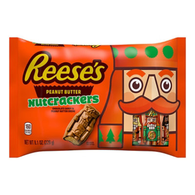 Reeses Chocolate Peanut Butter Creme Nutcrackers Christmas Candy Bag - 8.1 Oz - Image 1
