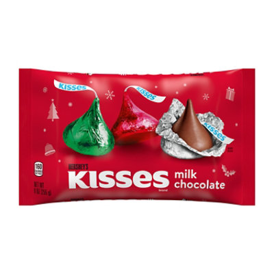 Hersheys Kisses Milk Chocolate Christmas Candy Bag - 9 Oz - Image 1