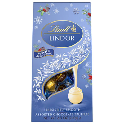Lindt Lindor Holiday Winter Assortment Assorted Chocolate Candy Truffles Bag - 8.5 Oz - Image 4