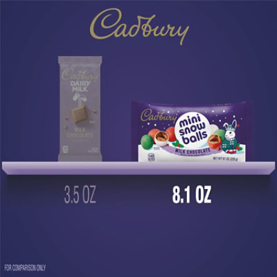 Cadbury Mini Snowballs Milk Chocolate Christmas Candy Bag - 8.1 Oz - Image 5