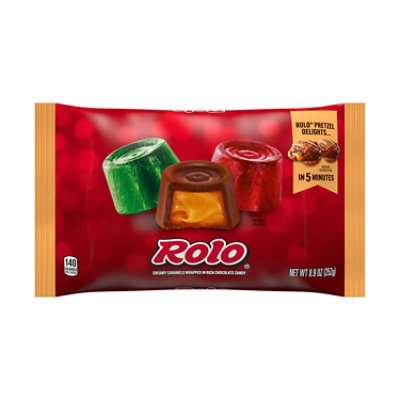 Rolo Rich Chocolate Caramels Christmas Candy Bag - 8.9 Oz - Image 1