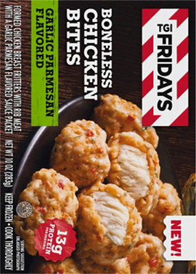 Tgi Fridays Garlic Parmesan Boneless Chicken Bites Frozen Snacks, 10 Oz Box - 10 oz - Image 5