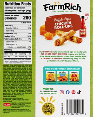 Farm Rich Frank's Buffalo Style Chicken Roll-ups 12 Oz - 12 oz - Image 5
