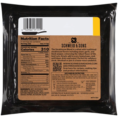 Schweid & Sons The Steakhouse Blend Pre-seasoned Ground Beef - 16 OZ - Image 2