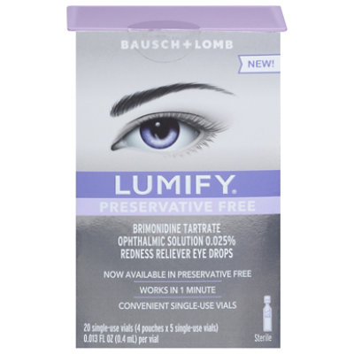 Lumify Redness Reliever Preservative Free Sdu Vials 20ct - 0.26 fl oz - Image 2