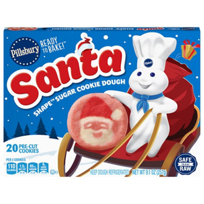 Pillsbury Santa Shape Sugar Cookie Dough 20 Count - 9.1 oz - Image 3