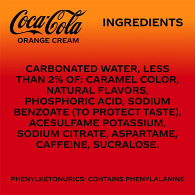 Coca Cola Orange Cream Zero Sugar - 12 FZ - Image 5