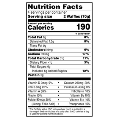 Kellogg's Eggo Waffles Golden Brown Sugar Cinnamon 9.88oz - 9.88 oz - Image 2