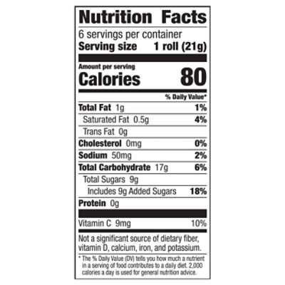 Bc Fruit By The Foot Splitz Peach Blueberry 6ct - 4.5 oz - Image 3
